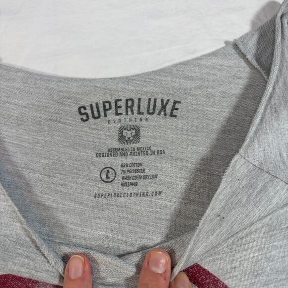 Superluxe womens Bayside Tigers off shoulder sweatshirt Saved by the Bell  Sz L - Picture 6 of 6